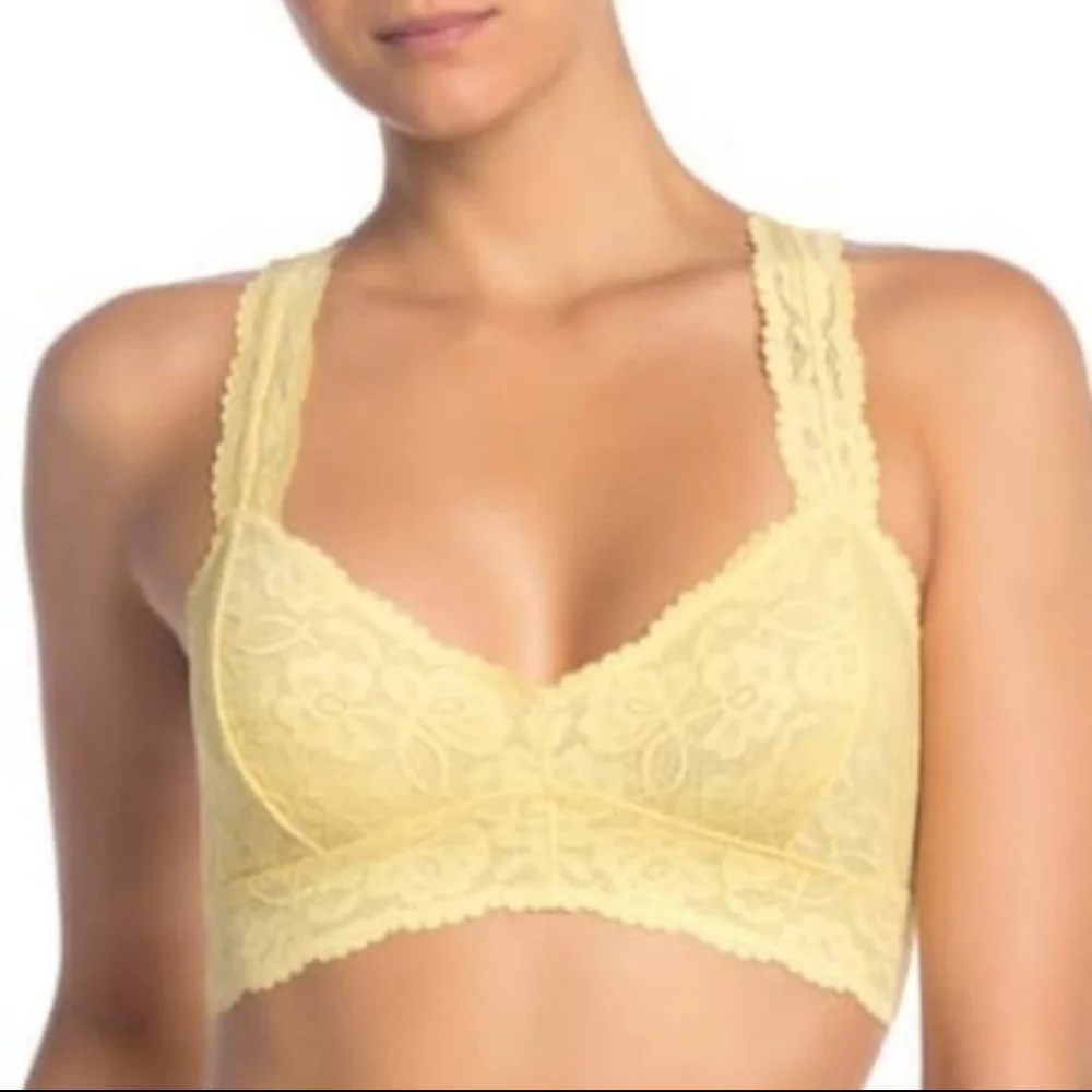 Free People Galloon Lace Racerback Yellow Corn - Picture 1 of 3
